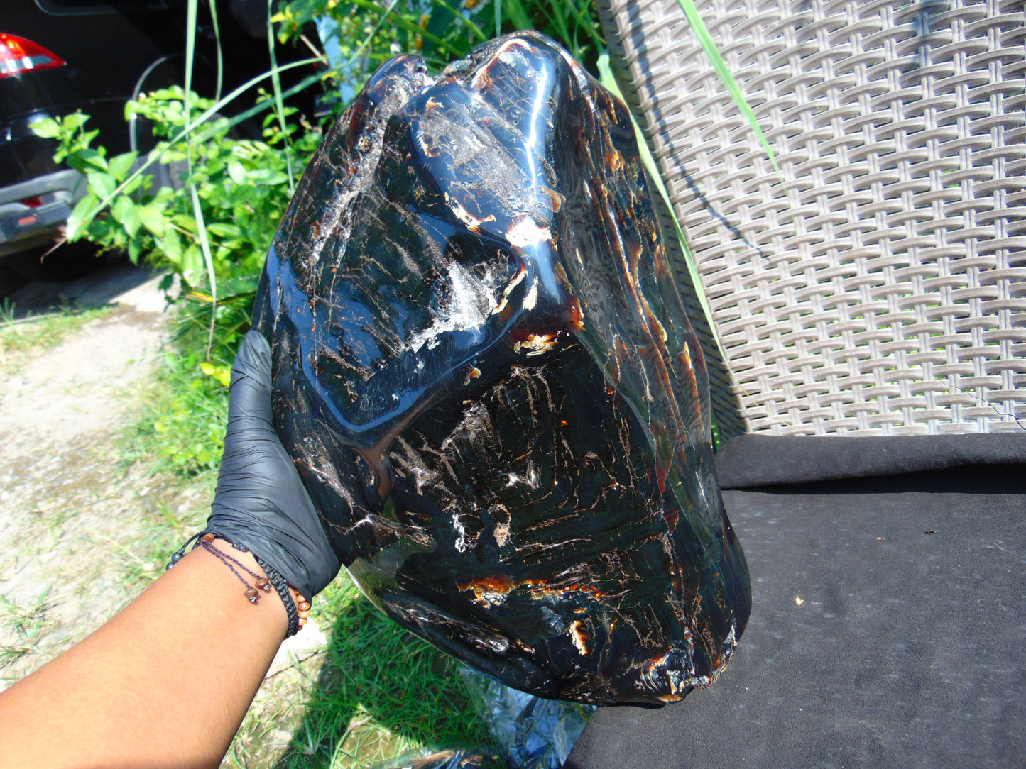 4310 gram full polished Indonesian Sumatra Green Blue Amber for Healing
