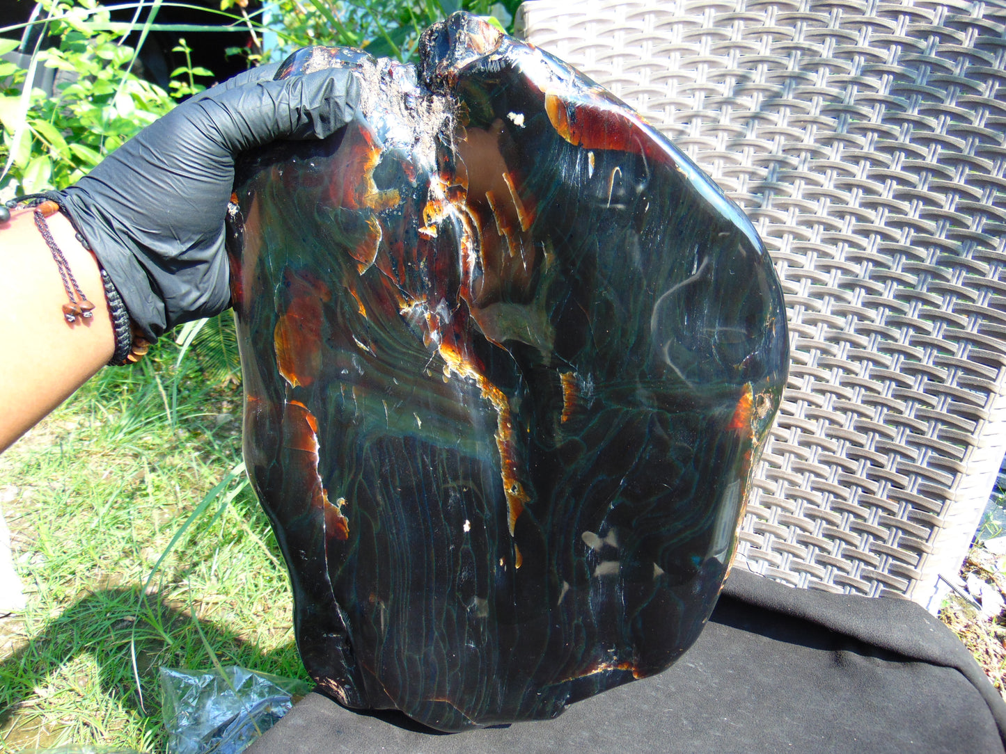 4310 gram full polished Indonesian Sumatra Green Blue Amber for Healing