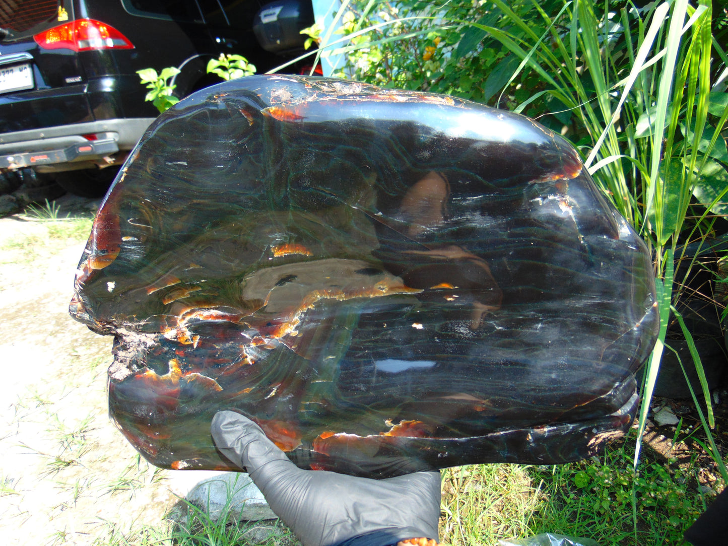 4310 gram full polished Indonesian Sumatra Green Blue Amber for Healing