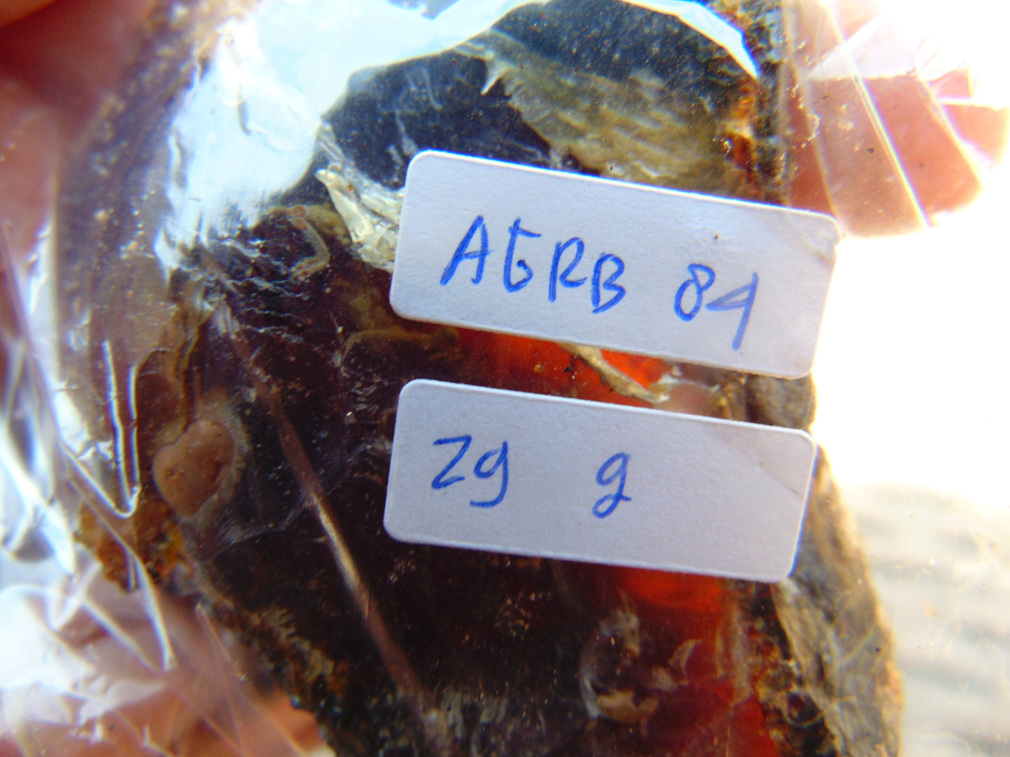 29 gram Rough Raw Indonesian Inclusion Blue Amber for Healing AGRB84