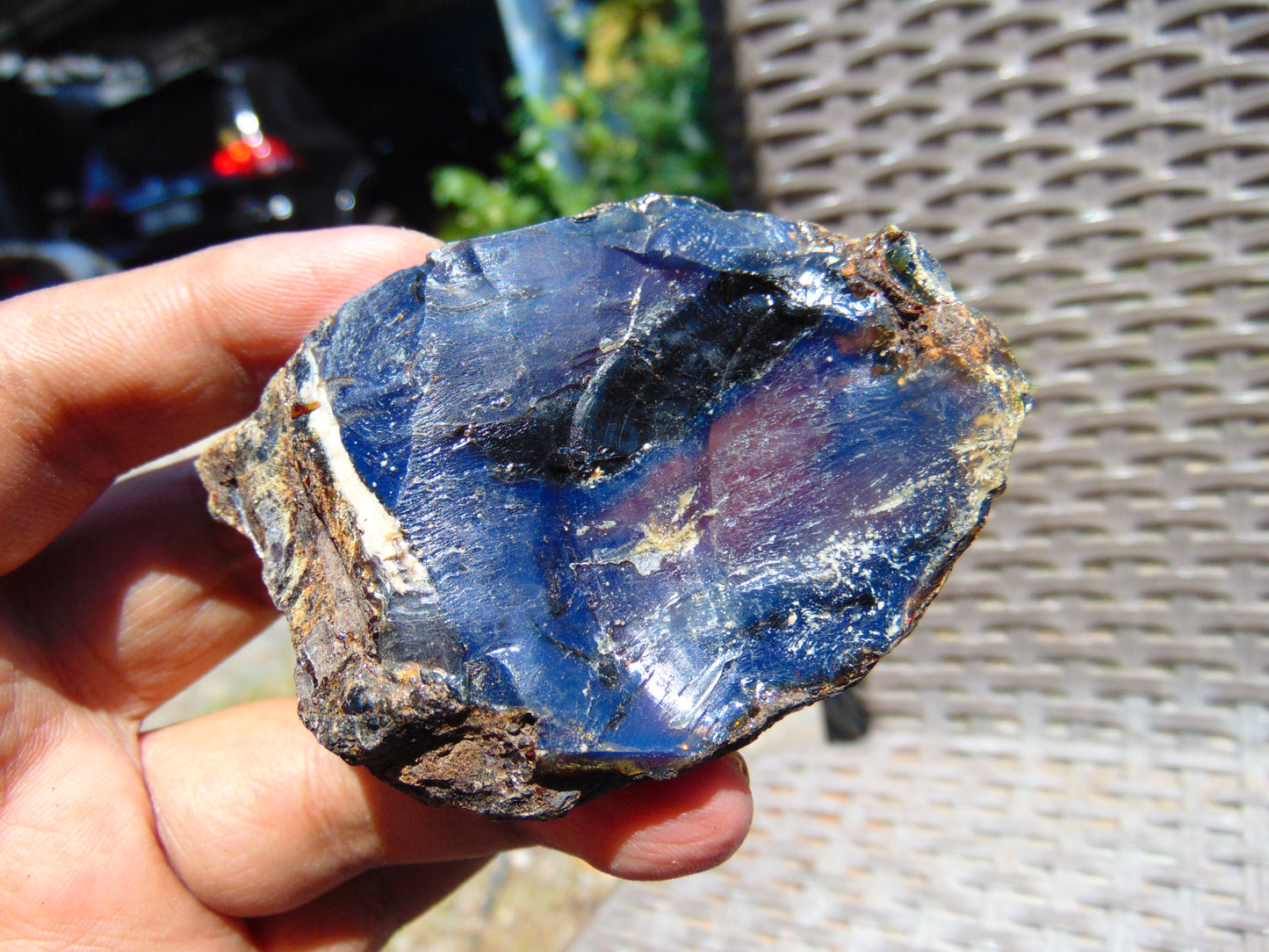 40 gram Rough Raw Indonesian Orange Blue Amber for Healing AGRB113