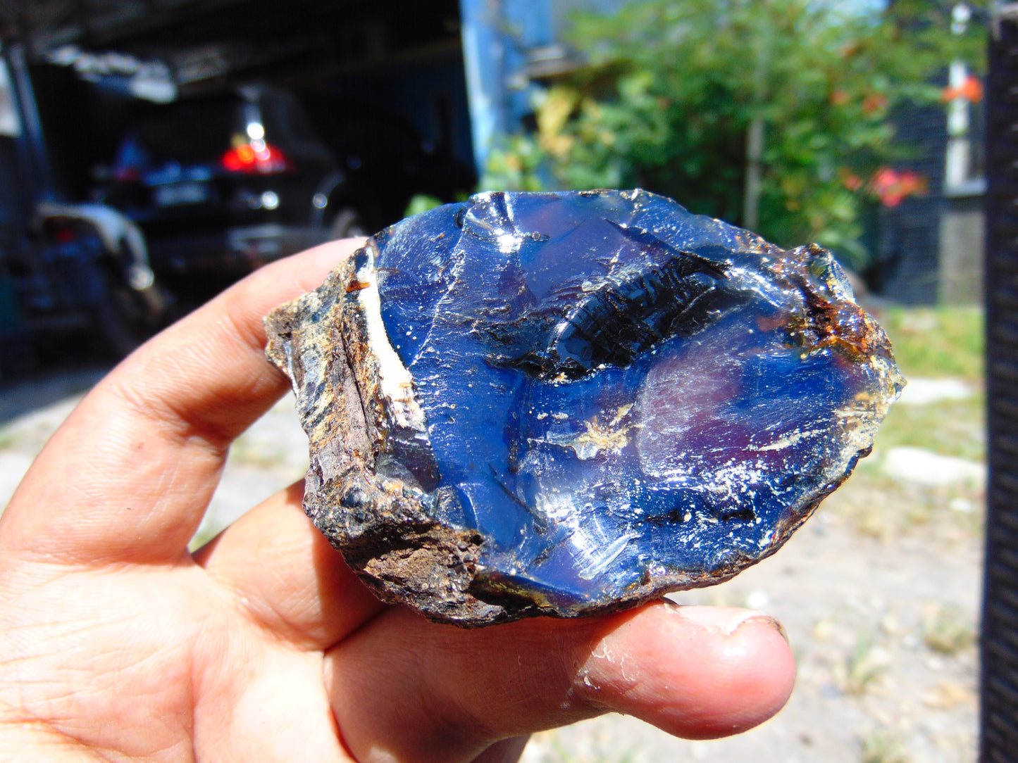 40 gram Rough Raw Indonesian Orange Blue Amber for Healing AGRB113
