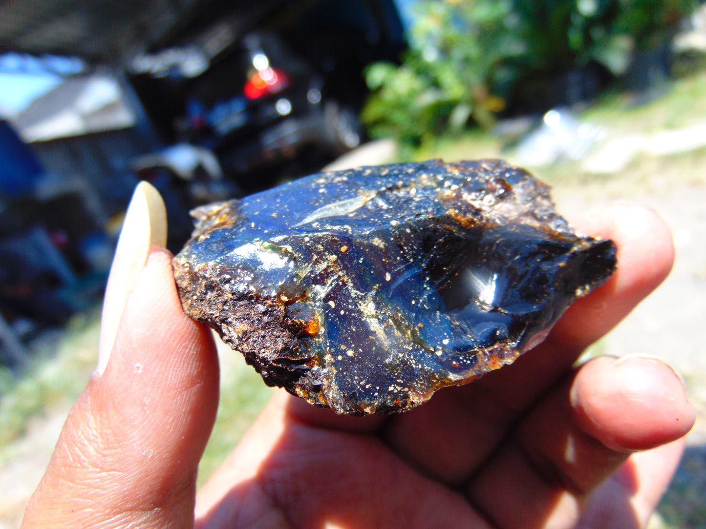 32 gram Rough Raw Indonesian Inclusion Blue Amber for Healing AGRB86