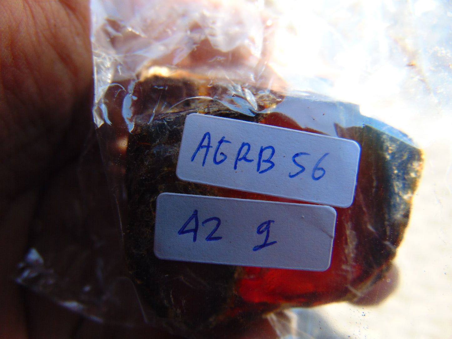 42 gram Rough Raw Indonesian Violet Blue Amber for Healing AGRB56