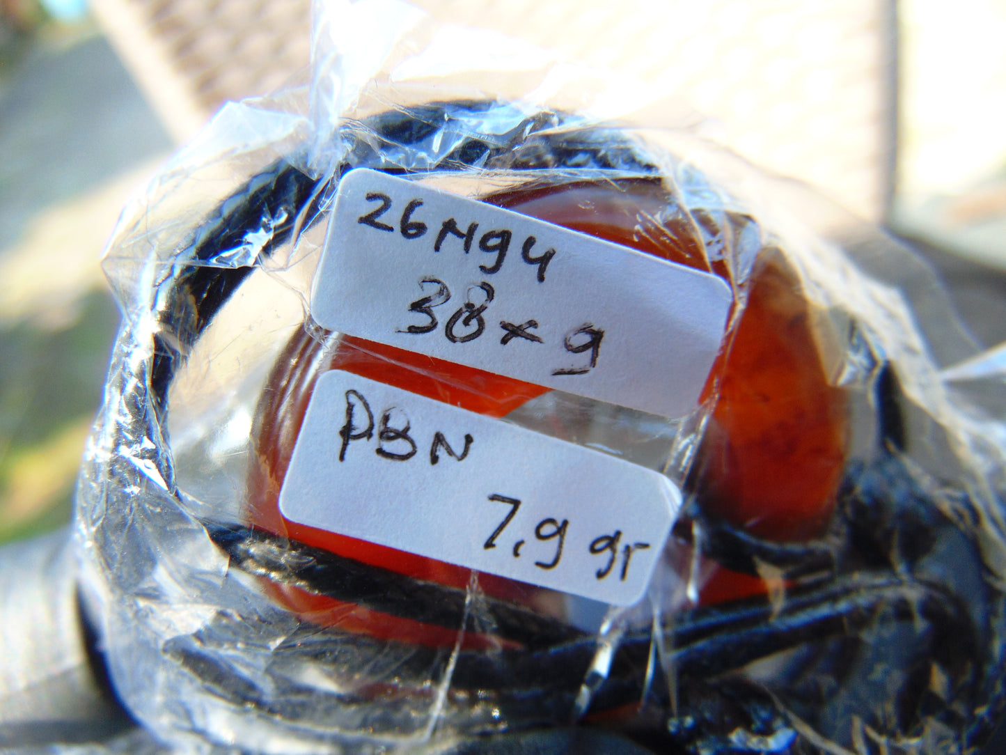7.9 gr Donut Pendant Indonesian Red Amber for Healing 26N94