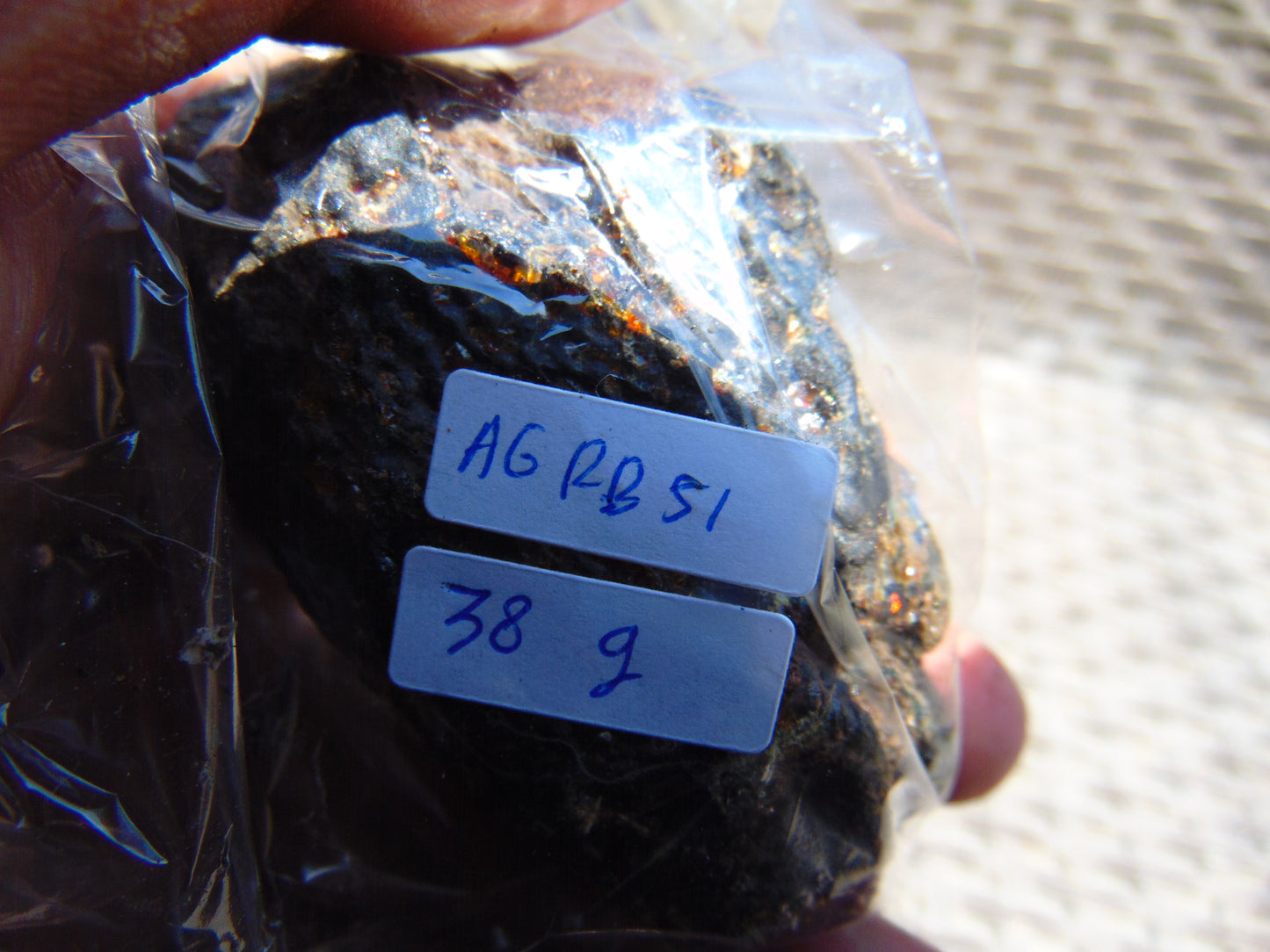 38 gram Rough Raw Indonesian Blue Amber for Healing AGRB51