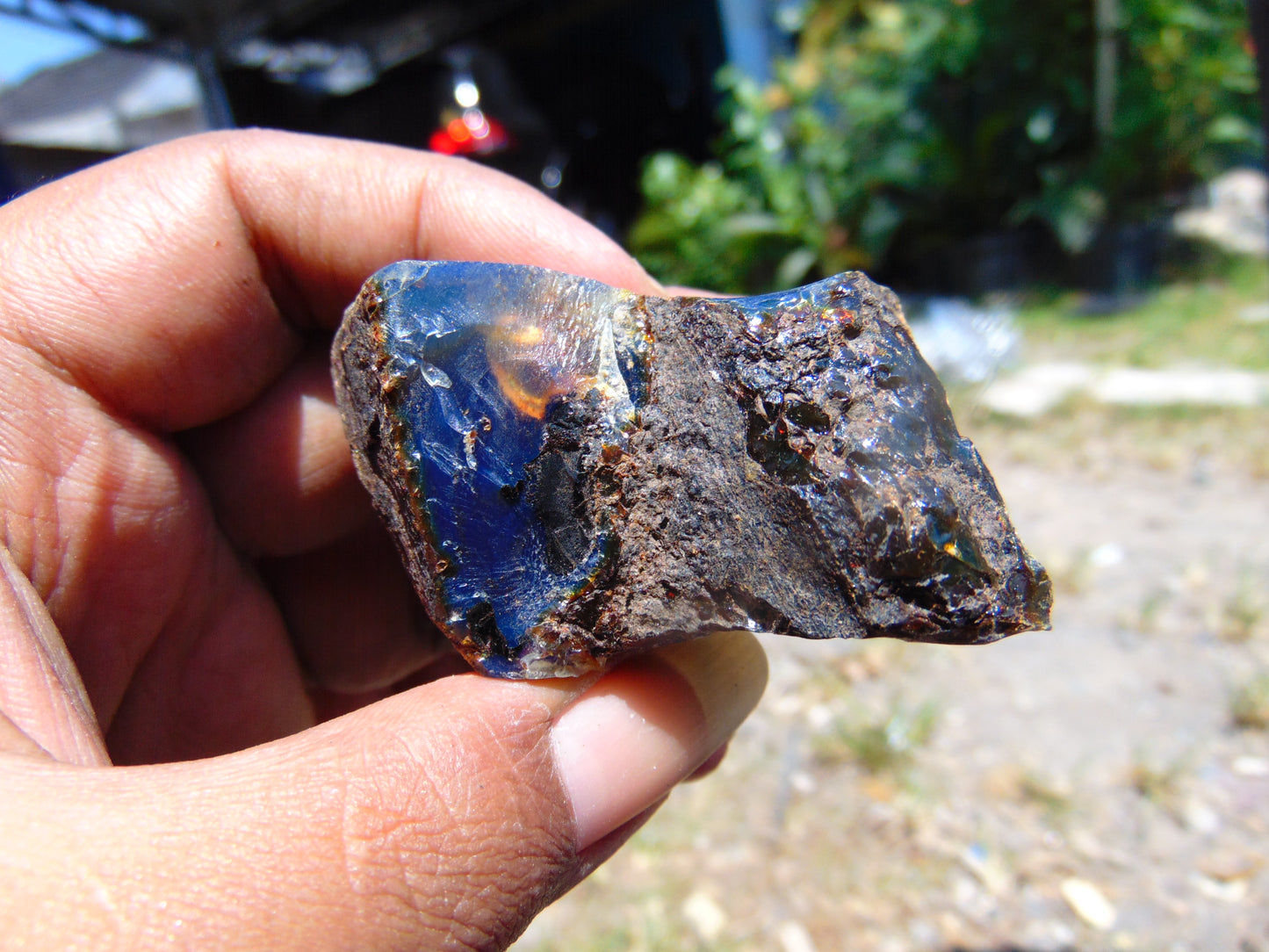 22 gram Rough Raw Indonesian Inclusion Blue Amber for Healing AGRB85