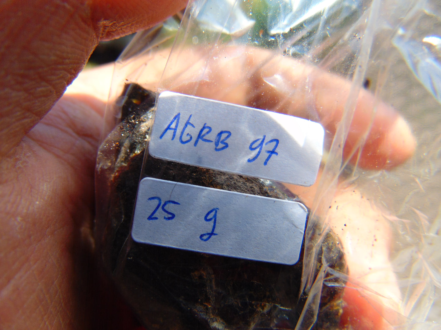 25 gram Rough Raw Indonesian Orange Blue Amber for Healing AGRB97