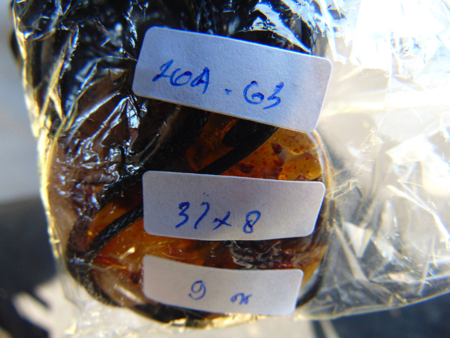 9 gram Chip Pendant Indonesian white Blue Amber for Healing 26A63