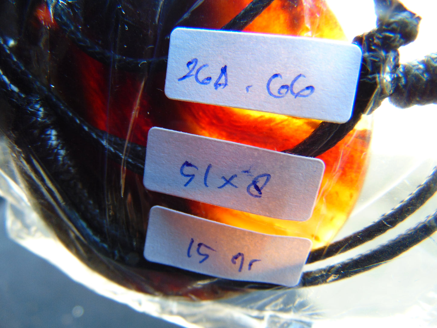 15 gram Chip Pendant Indonesian white Blue Amber for Healing 26A66