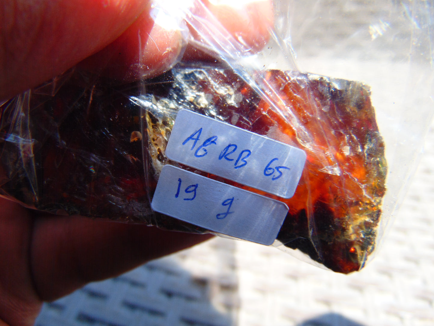 19 gram Rough Raw Indonesian Blue Amber for Healing AGRB65