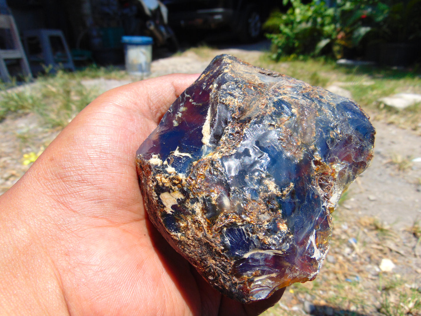 156 gram Rough Raw Indonesian Blue Amber for Healing AGRB123