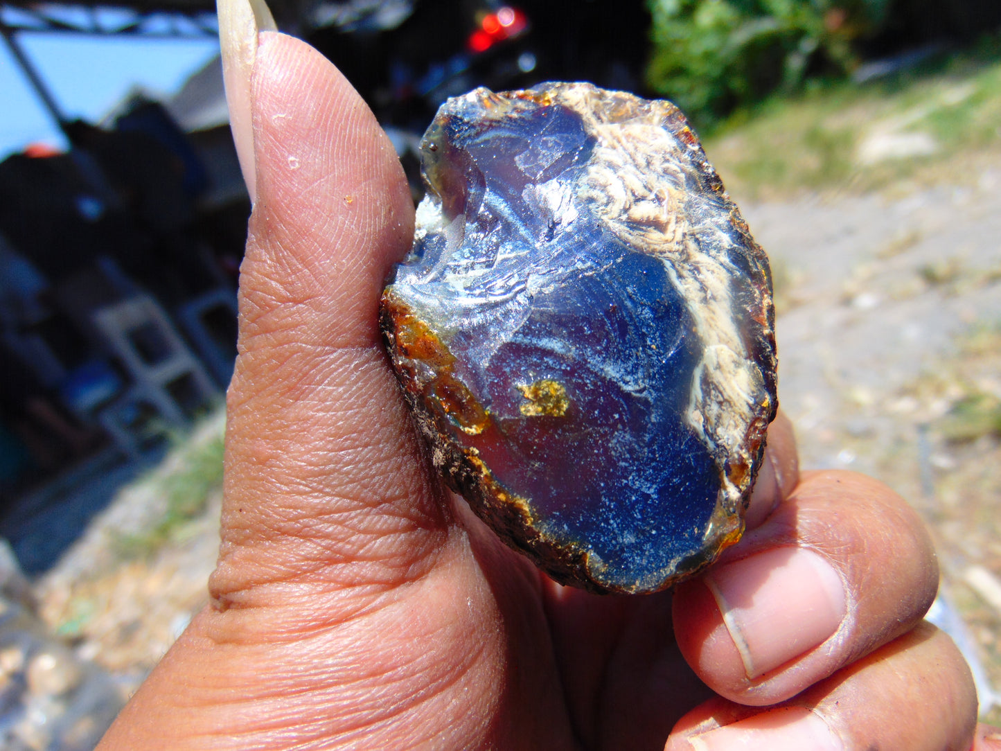 23 gram Rough Raw Indonesian Blue Amber for Healing AGRB154