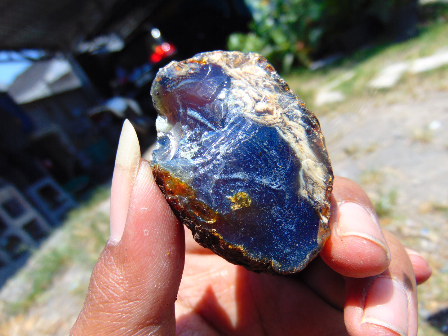 23 gram Rough Raw Indonesian Blue Amber for Healing AGRB154