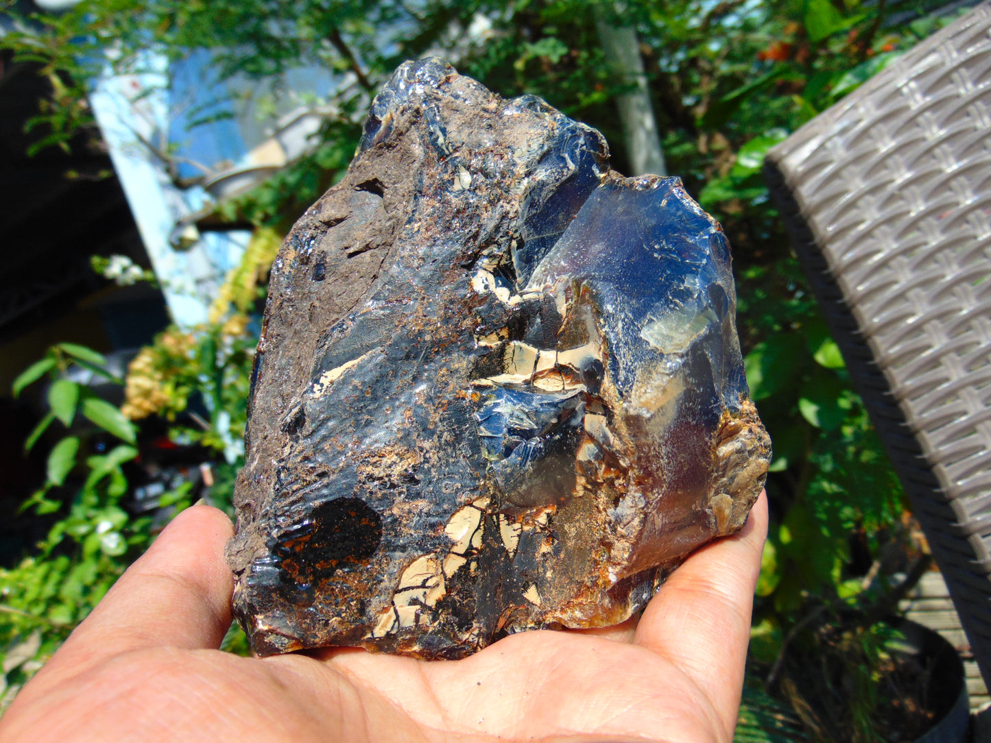 211 gram Rough Raw Indonesian Blue Amber for Healing AGRB2
