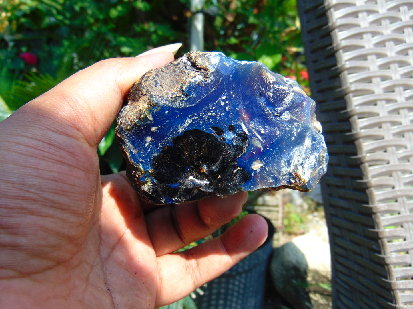 90 gram Rough Raw Indonesian Blue Amber for Healing AGRB7