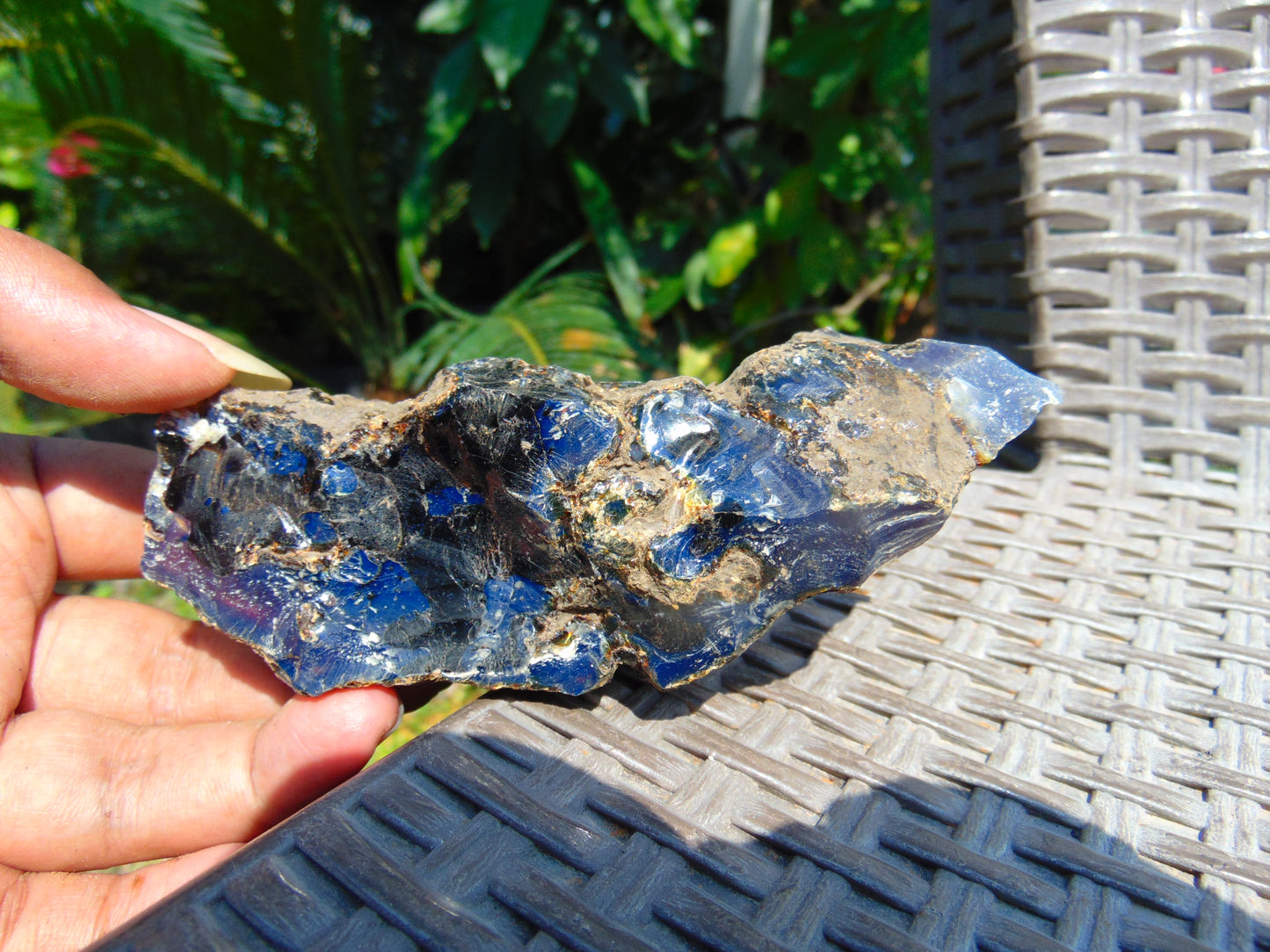118 gram Rough Raw Indonesian Inclusion Blue Amber for Healing AGRB35