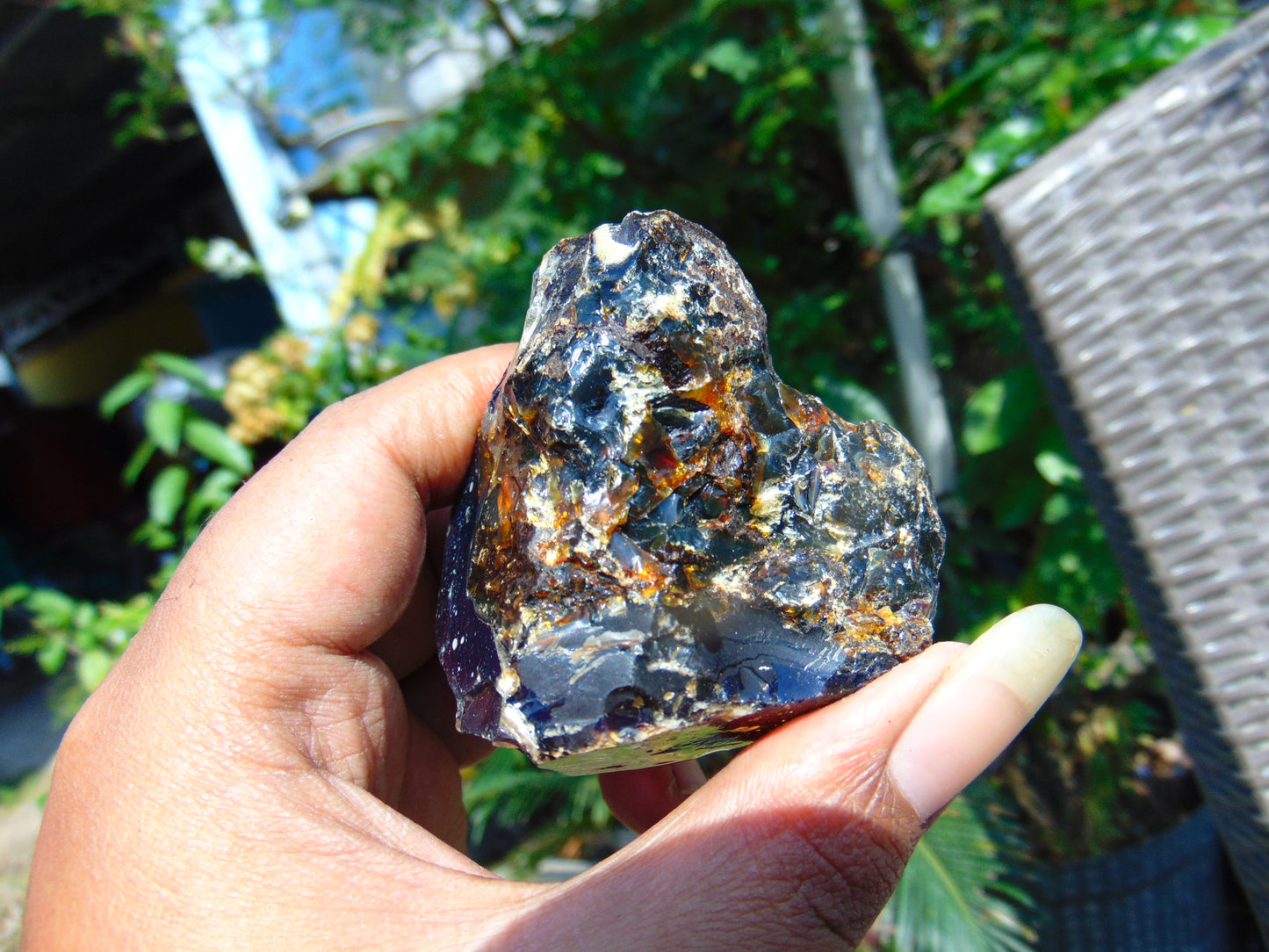 51 gram Rough Raw Indonesian Blue Amber for Healing AGRB50