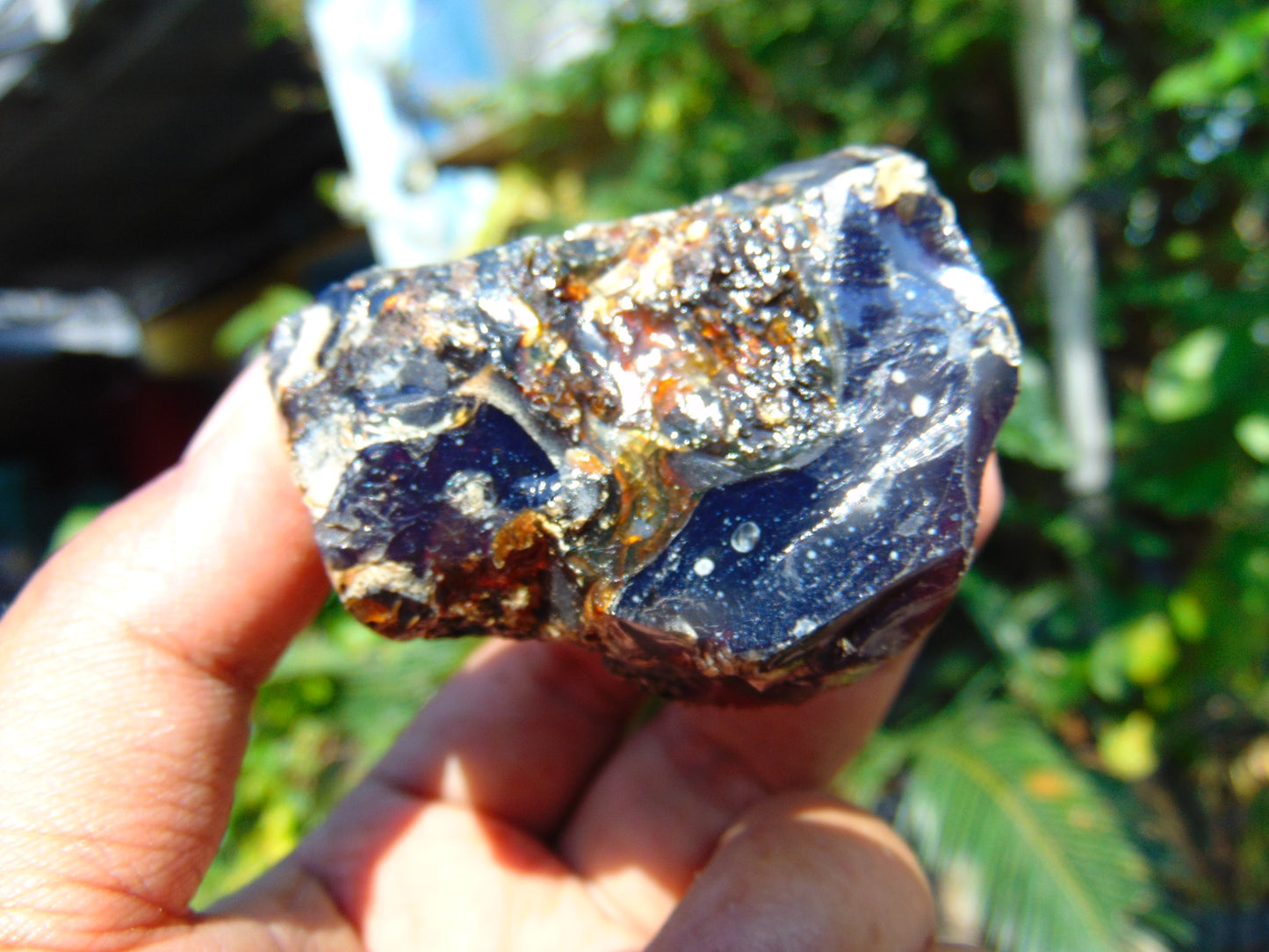 51 gram Rough Raw Indonesian Blue Amber for Healing AGRB50