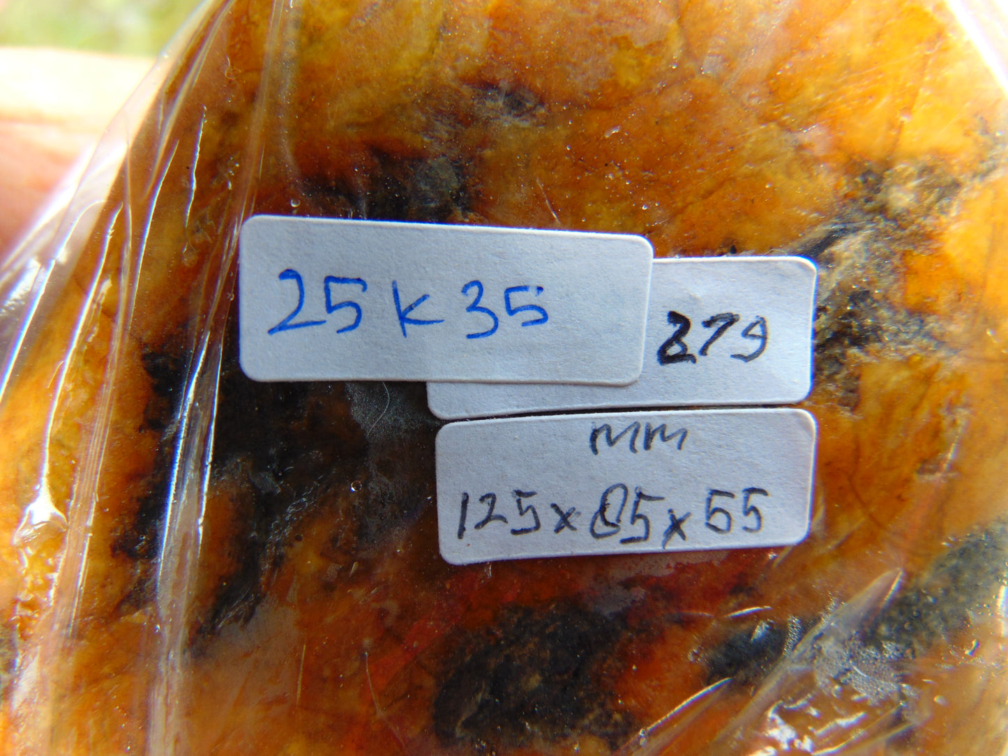 279 gram Polished 125x85x55mm Indonesia Yellow Fragrance Amber for Healing 25K35