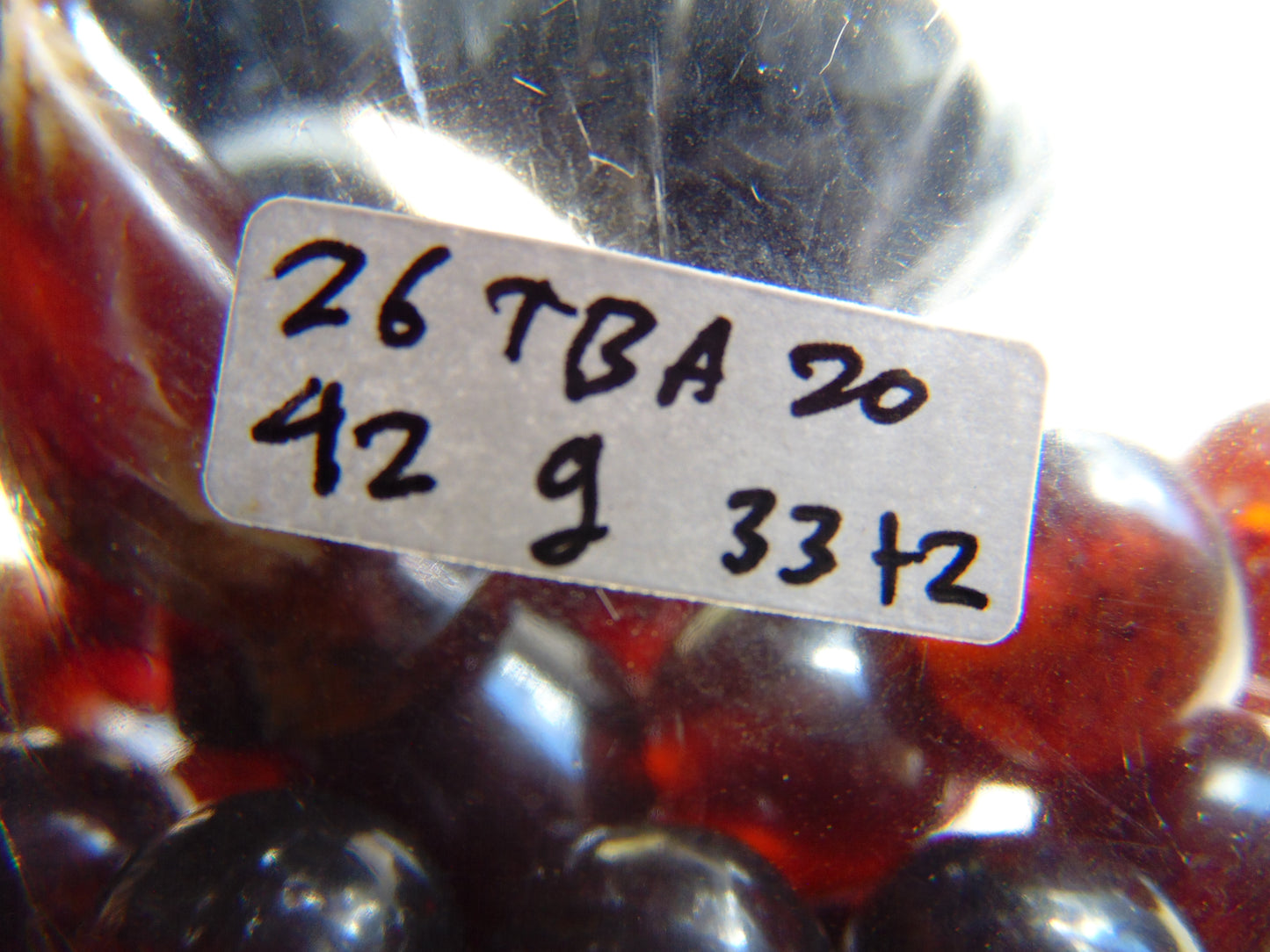 42 gr Tasbih Mesbah Rosary 33+2 Beads 12 mm Indonesian Red Amber for Healing 26TBA20