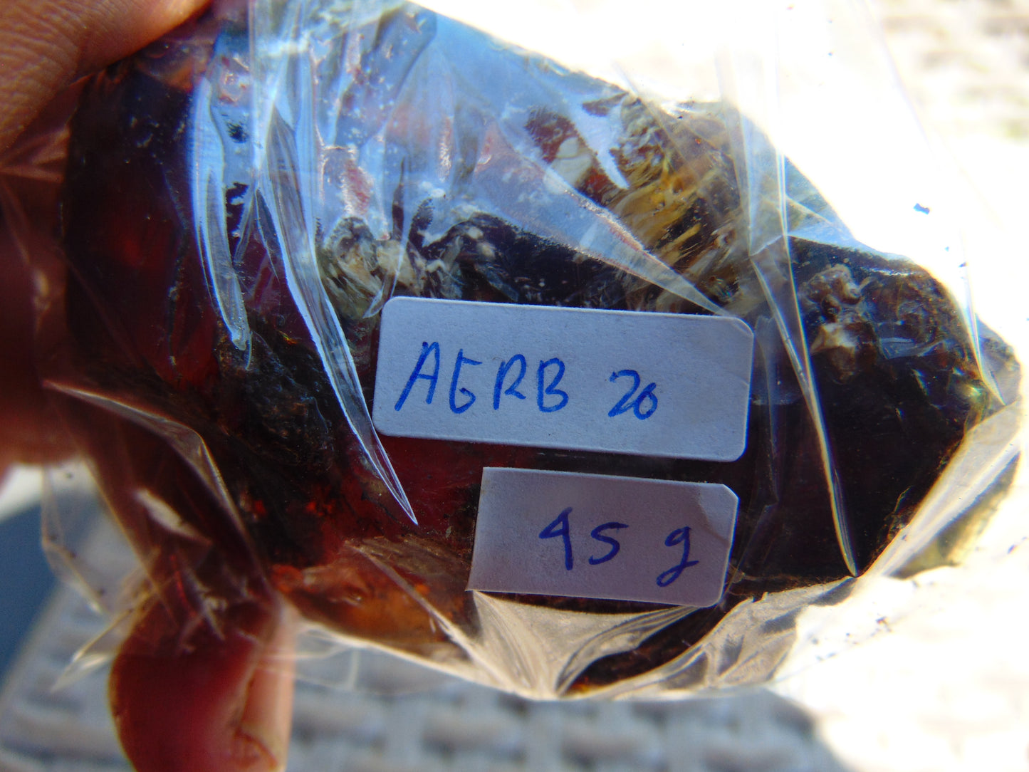 45 gram Rough Raw Indonesian Blue Amber for Healing AGRB20