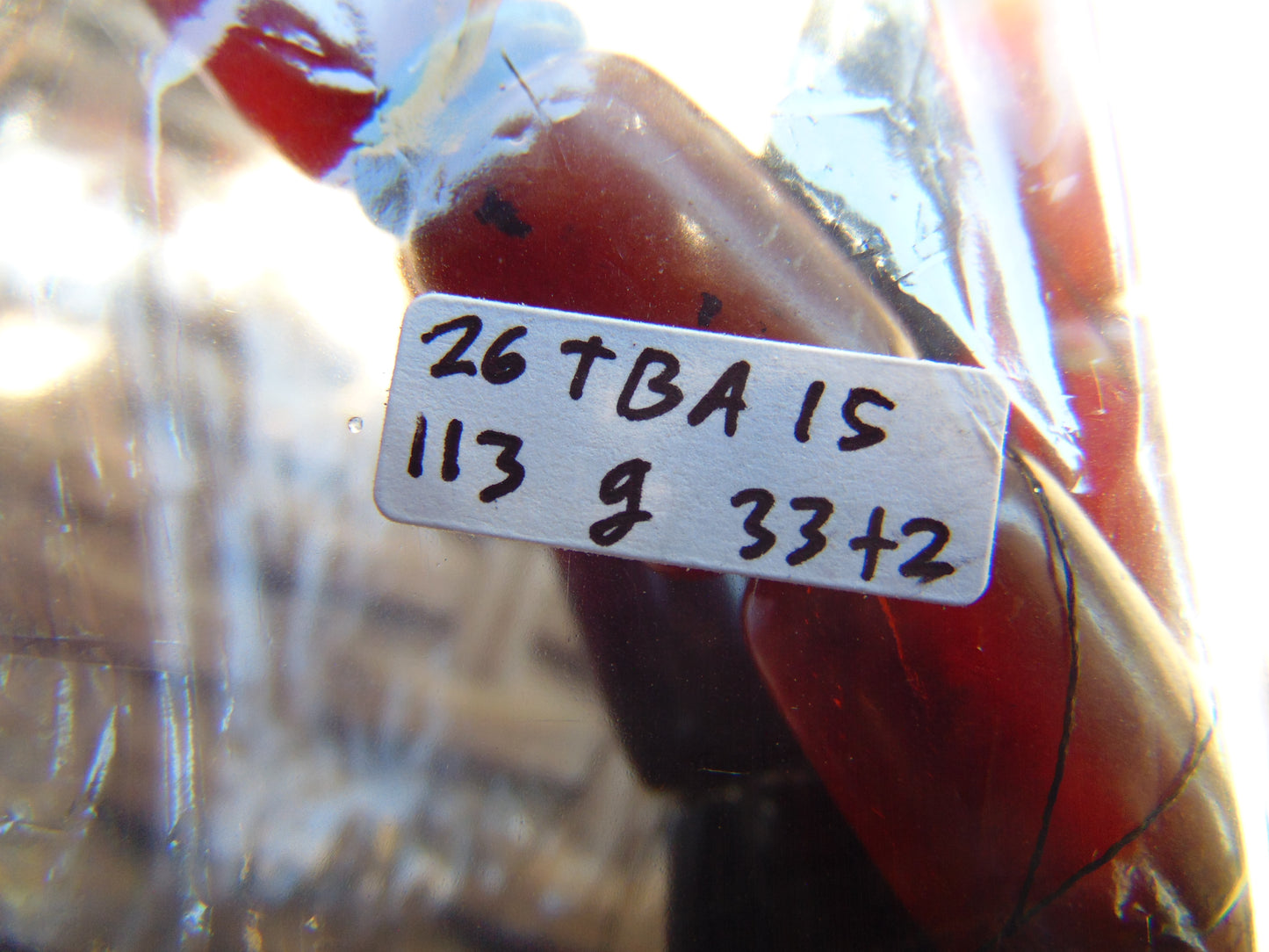 113 gr Tasbih Mesbah Rosary Komboloi 33+2 Beads Indonesian Dark Red Amber for Healing 26TBA15