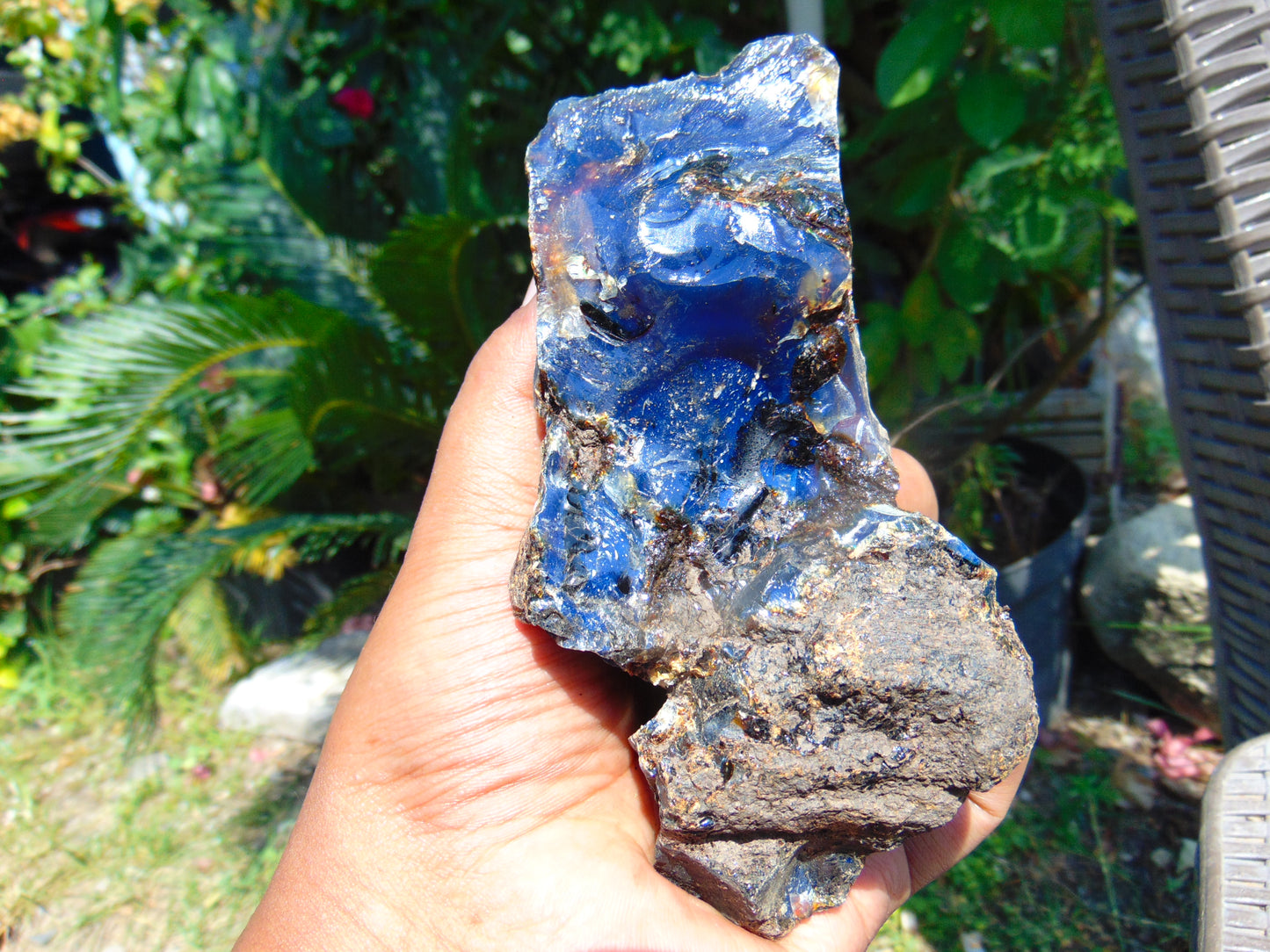 124 gram Rough Raw Indonesian Blue Amber for Healing AGRB8