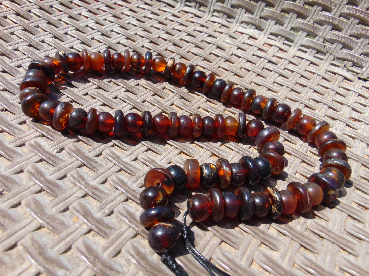 74 gram Small Beads Combination Necklace Indonesian Amber for Healing No.9