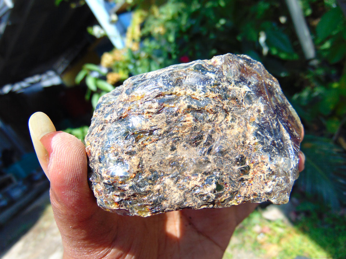 122 gram Rough Raw Indonesian Inclusion Blue Amber for Healing AGRB34
