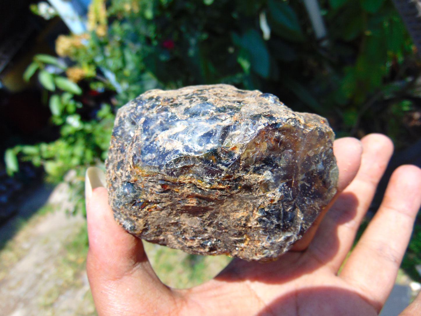 122 gram Rough Raw Indonesian Inclusion Blue Amber for Healing AGRB34