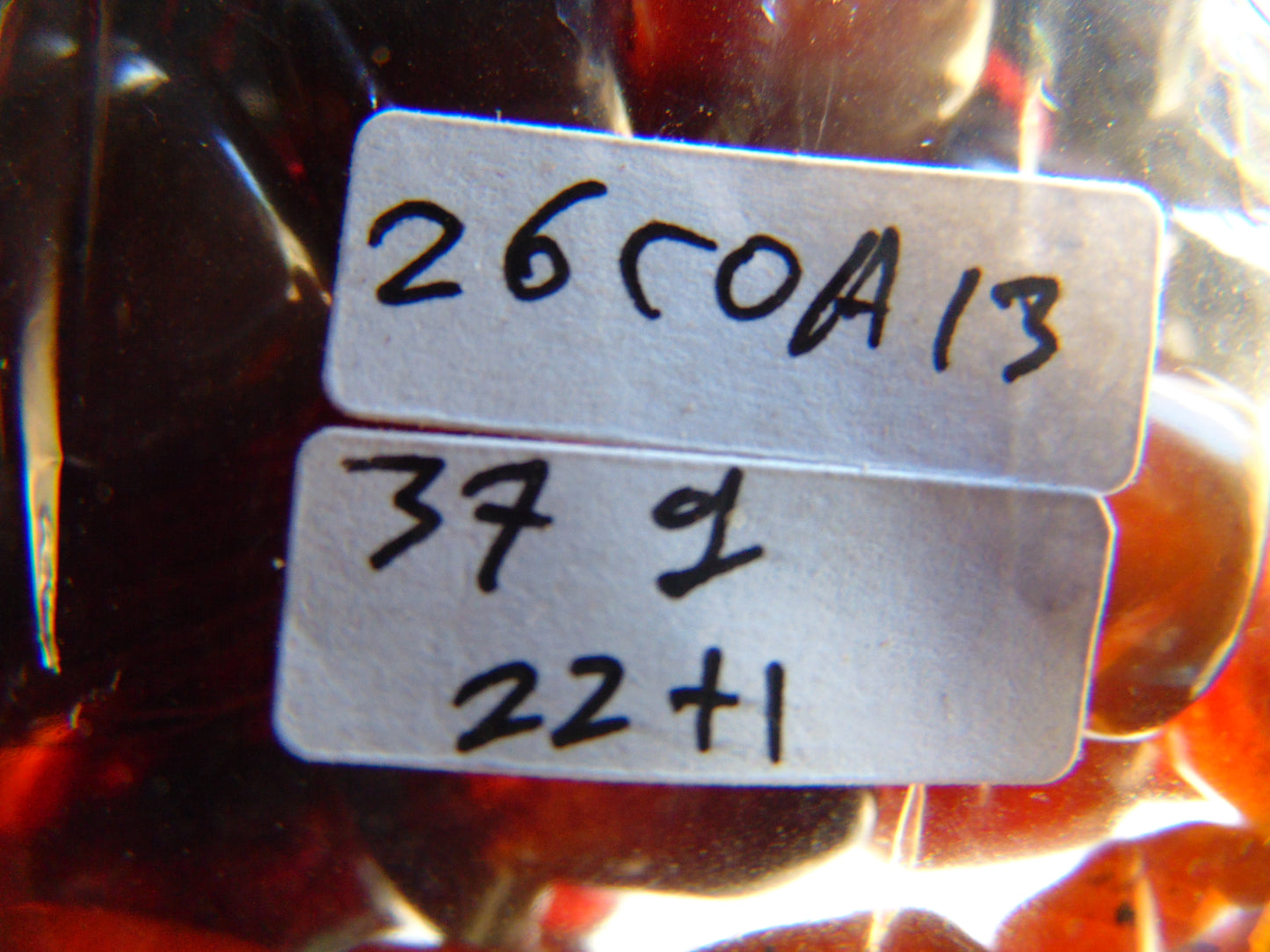 37 gr Komboloi Rosary 22+1 Beads Indonesian Red Blue Amber for Healing 26COA13