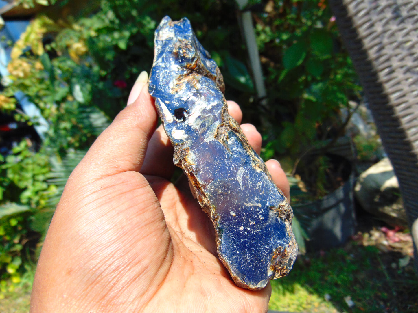 129 gram Rough Raw Indonesian Blue Amber for Healing AGRB25