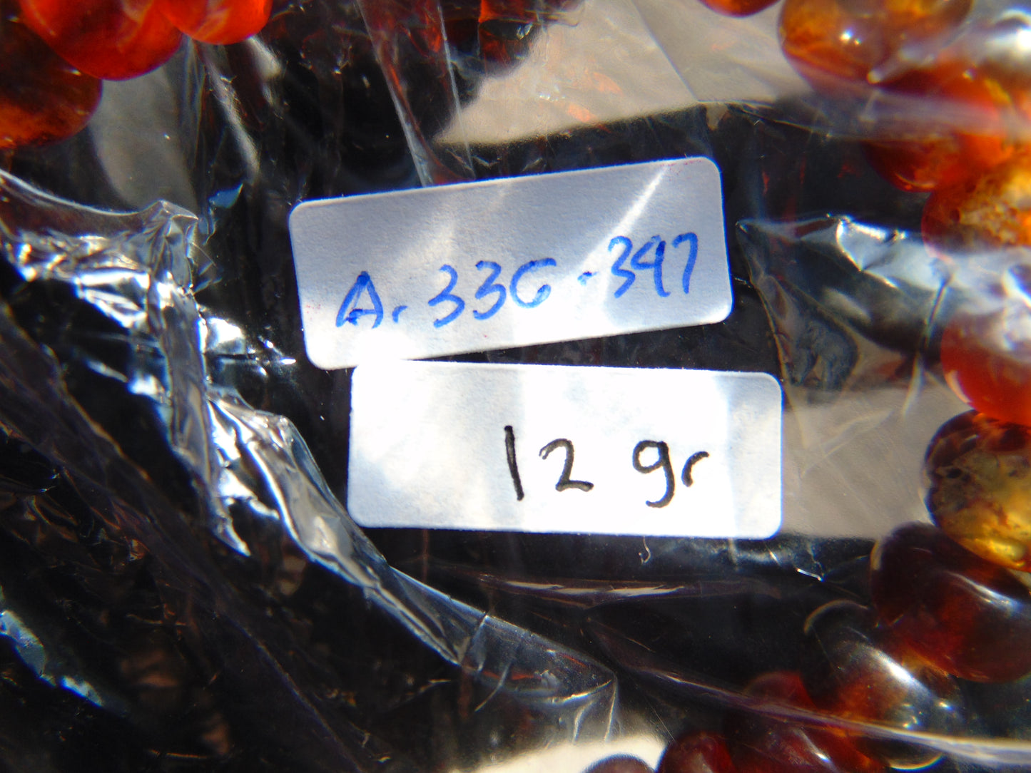 12 Gram Small Beads Bracelet Indonesian Red Yellow Blue Amber for Healing A33G347