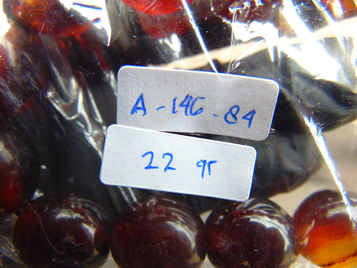 22 gram 14 Beads Mala Bracelet Indonesian amber 13x16 mm for Healing A14G84