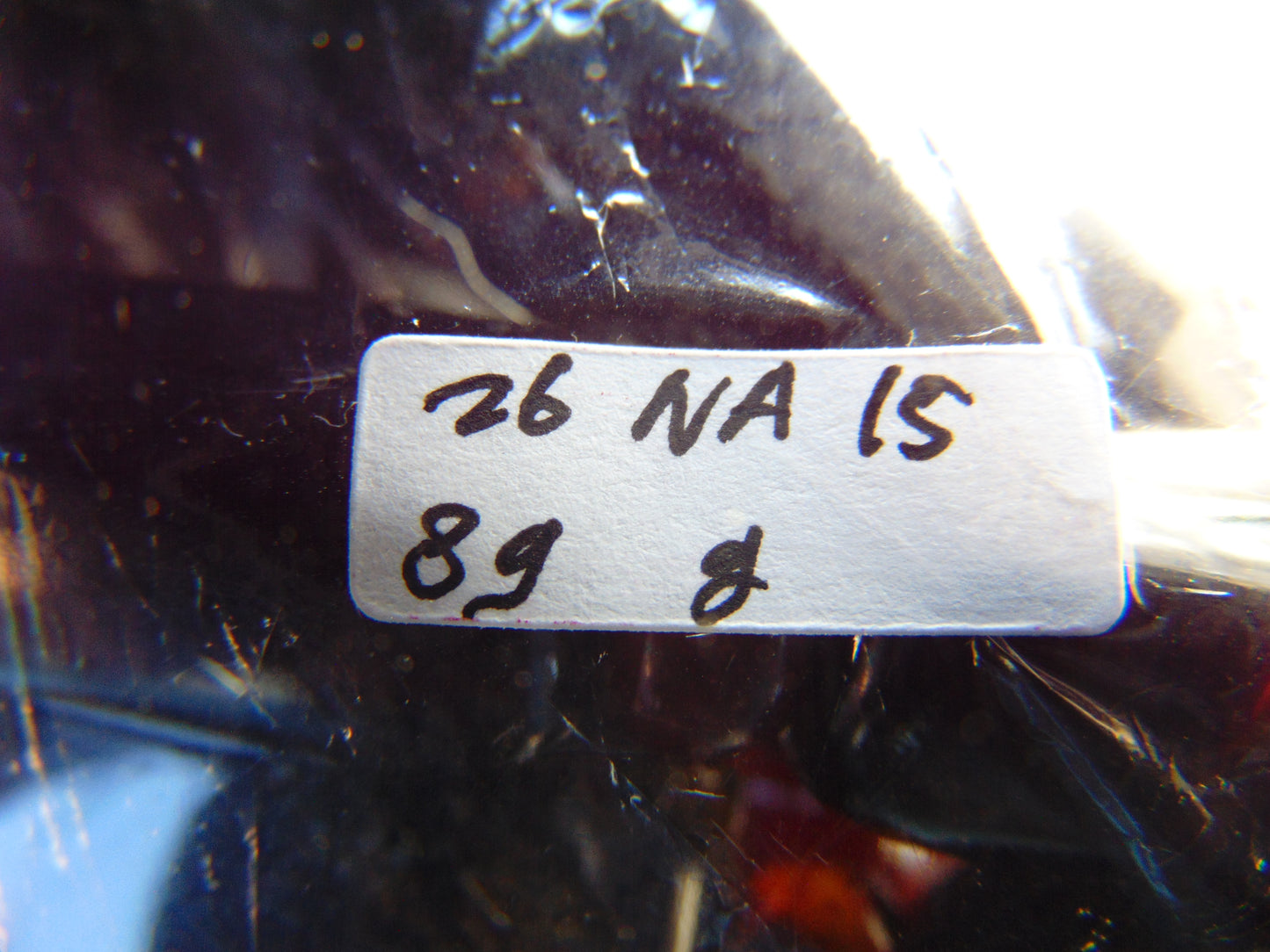 89 gr Small Necklace beads Indonesian Cherry Red Blue Amber for Healing 26NA15