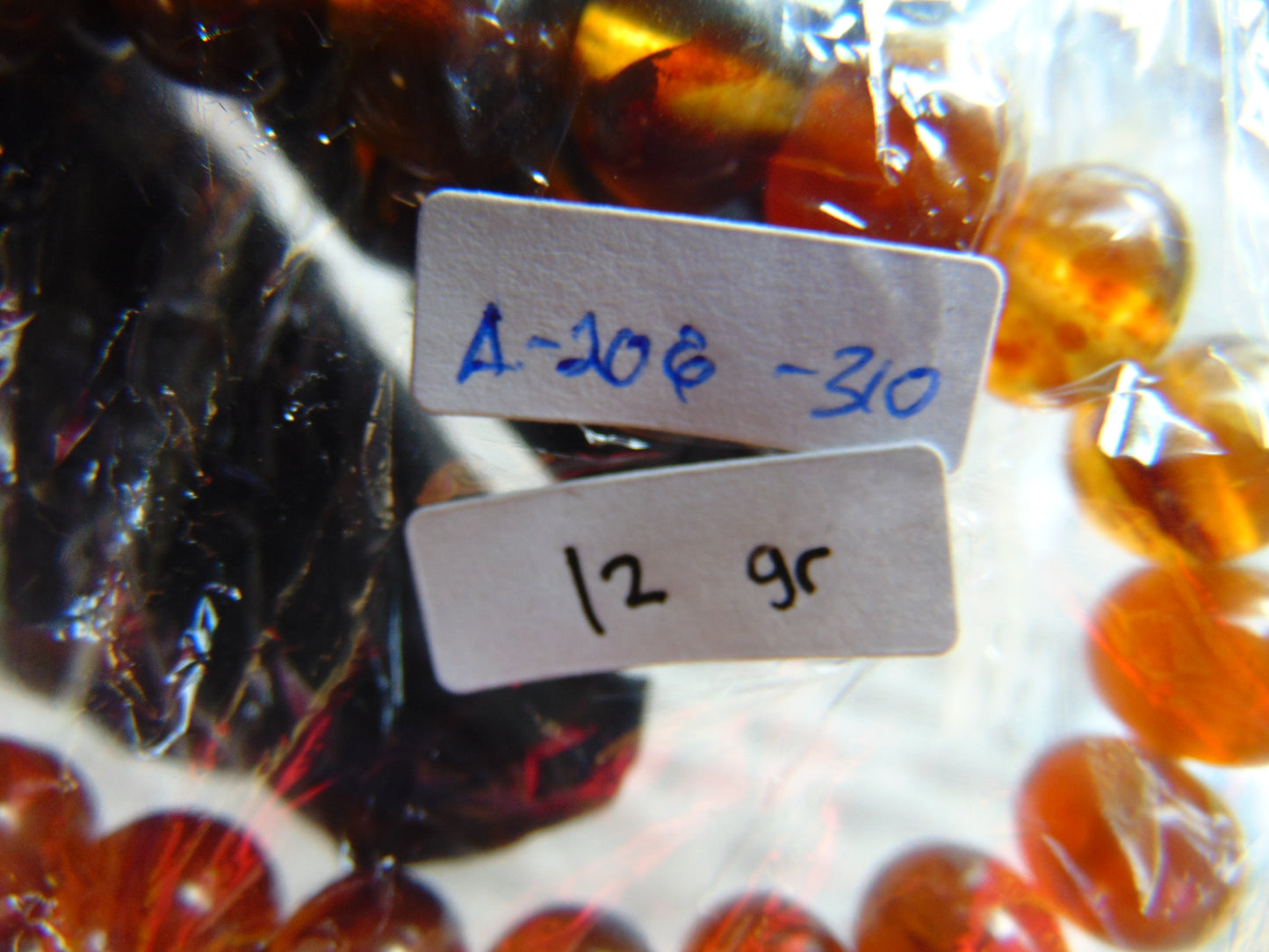 12 Gram Small Beads Bracelet Indonesian Red Yellow Blue Amber for Healing A20G310