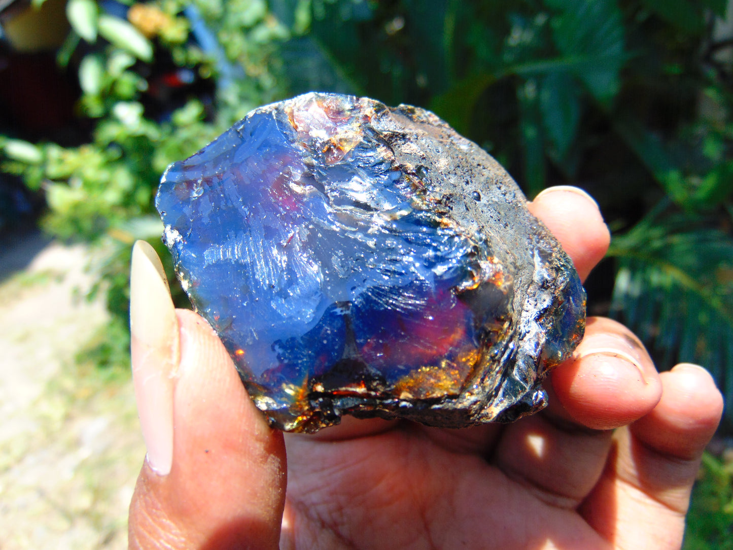 30 gram Rough Raw Indonesian Purple Blue Amber for Healing AGRB92