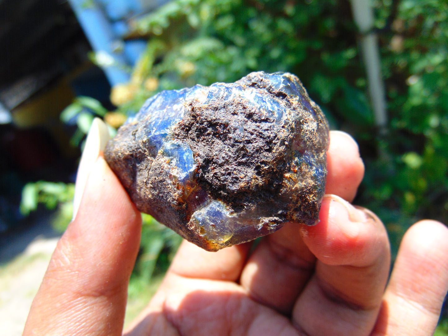 24 gram Rough Raw Indonesian Blue Amber for Healing AGRB41