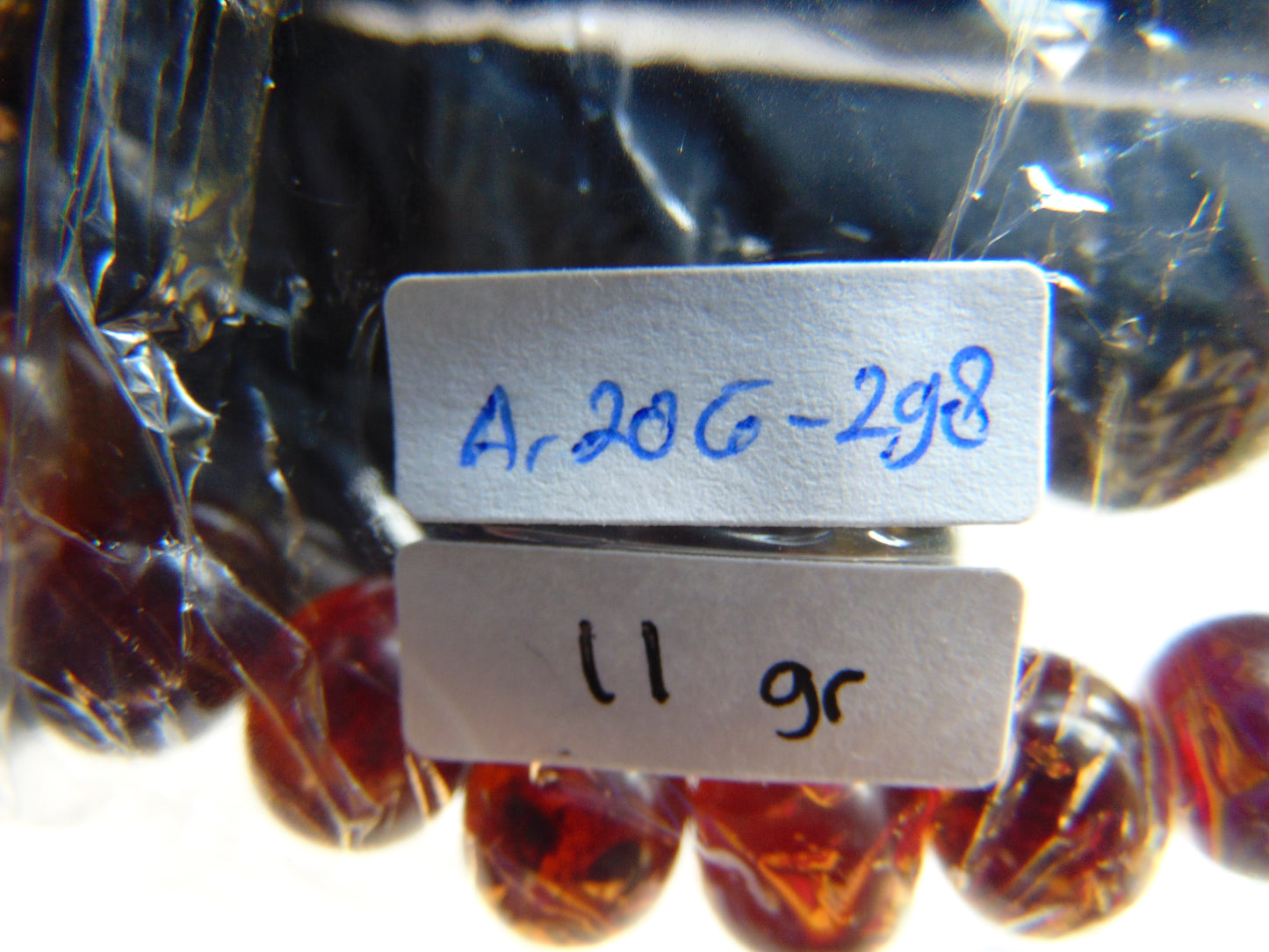 11 Gram Small Beads Bracelet Indonesian Red Amber for Healing A20G298