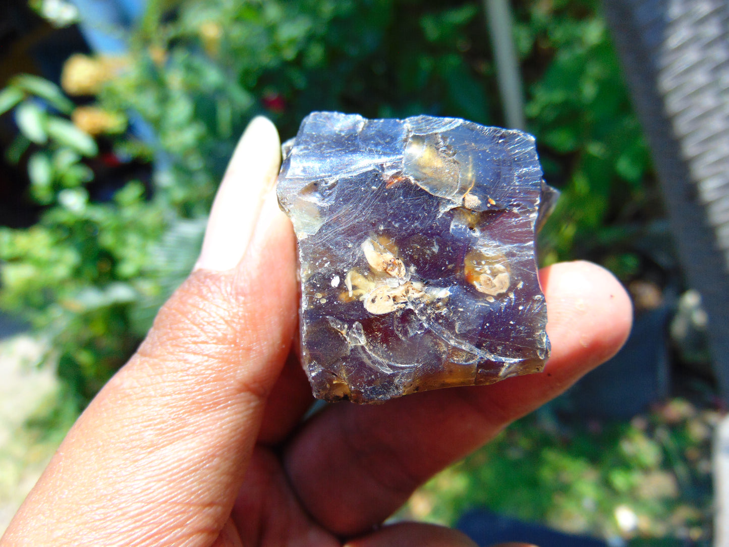 32 gram Rough Raw Indonesian Purple Blue Amber for Healing AGRB22