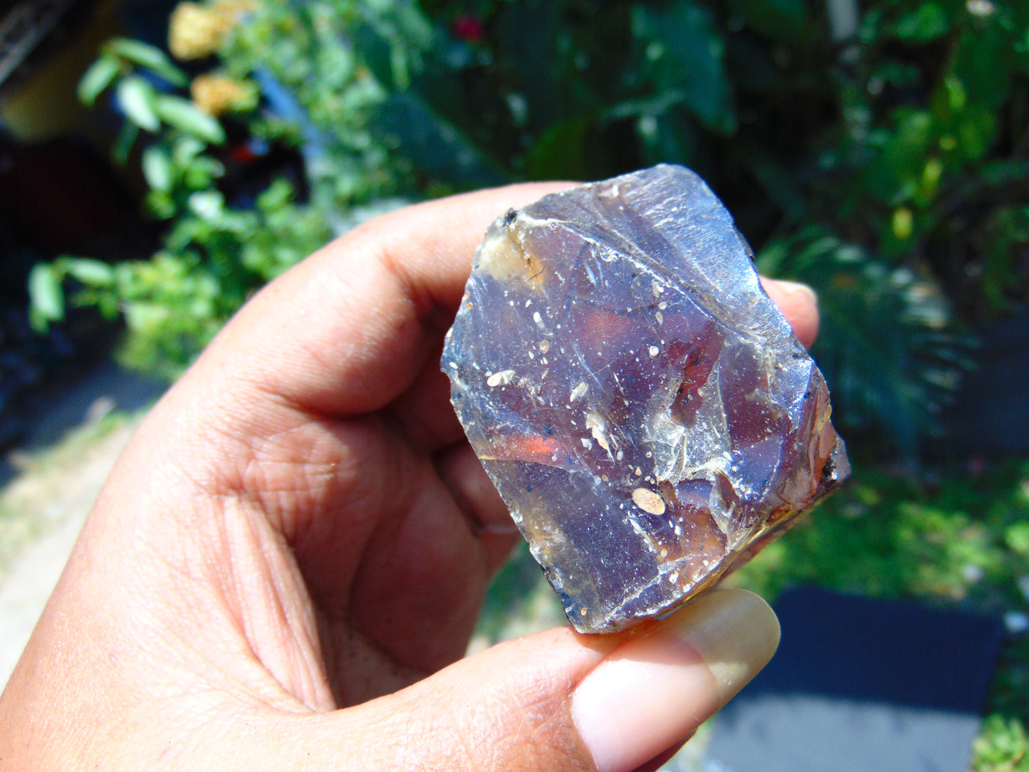 32 gram Rough Raw Indonesian Purple Blue Amber for Healing AGRB22