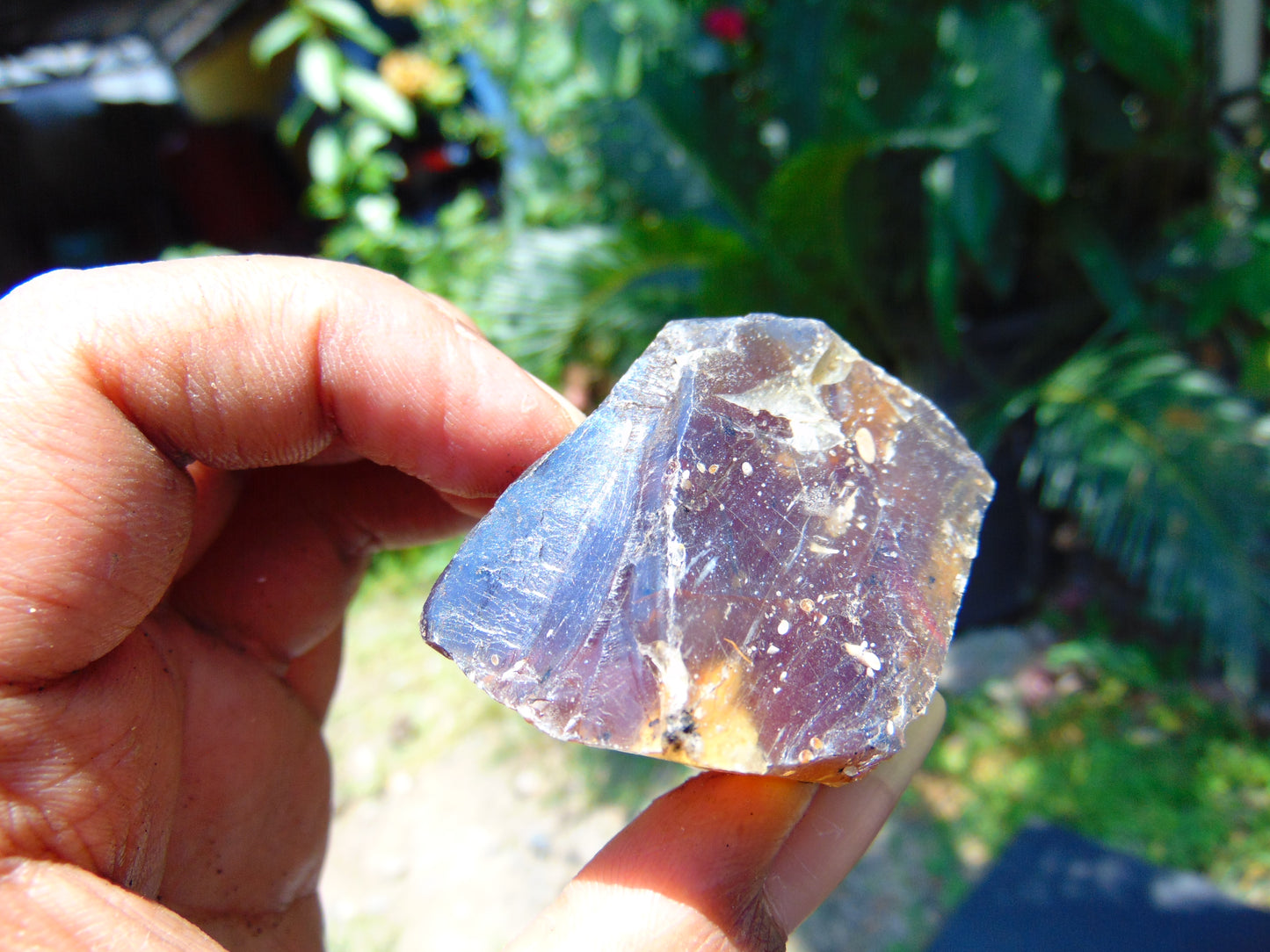 32 gram Rough Raw Indonesian Purple Blue Amber for Healing AGRB22