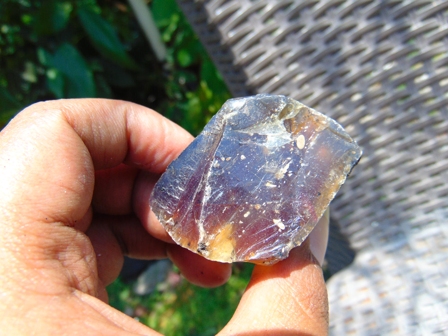 32 gram Rough Raw Indonesian Purple Blue Amber for Healing AGRB22