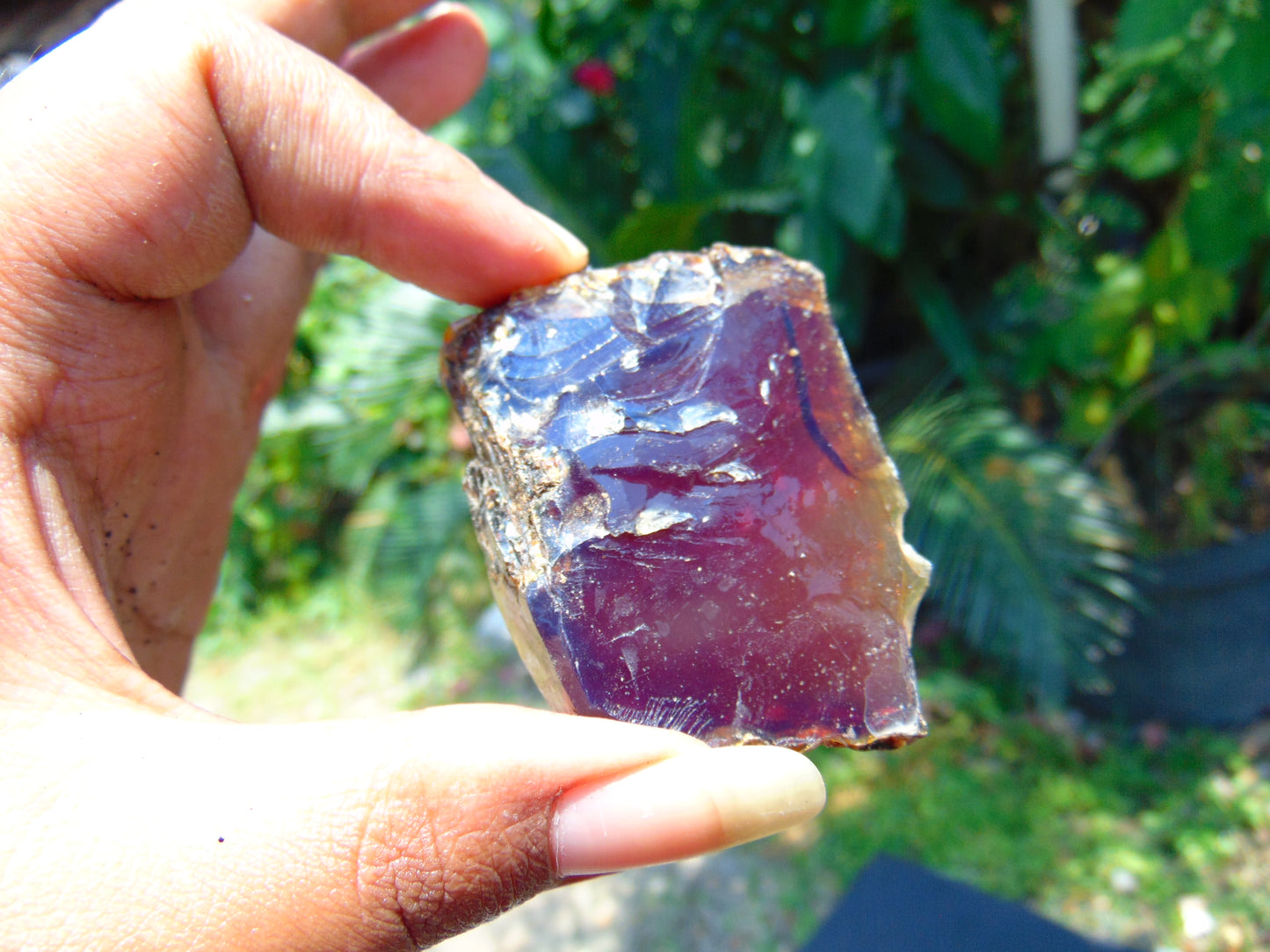 31 gram Rough Raw Indonesian Purple Blue Amber for Healing AGRB23