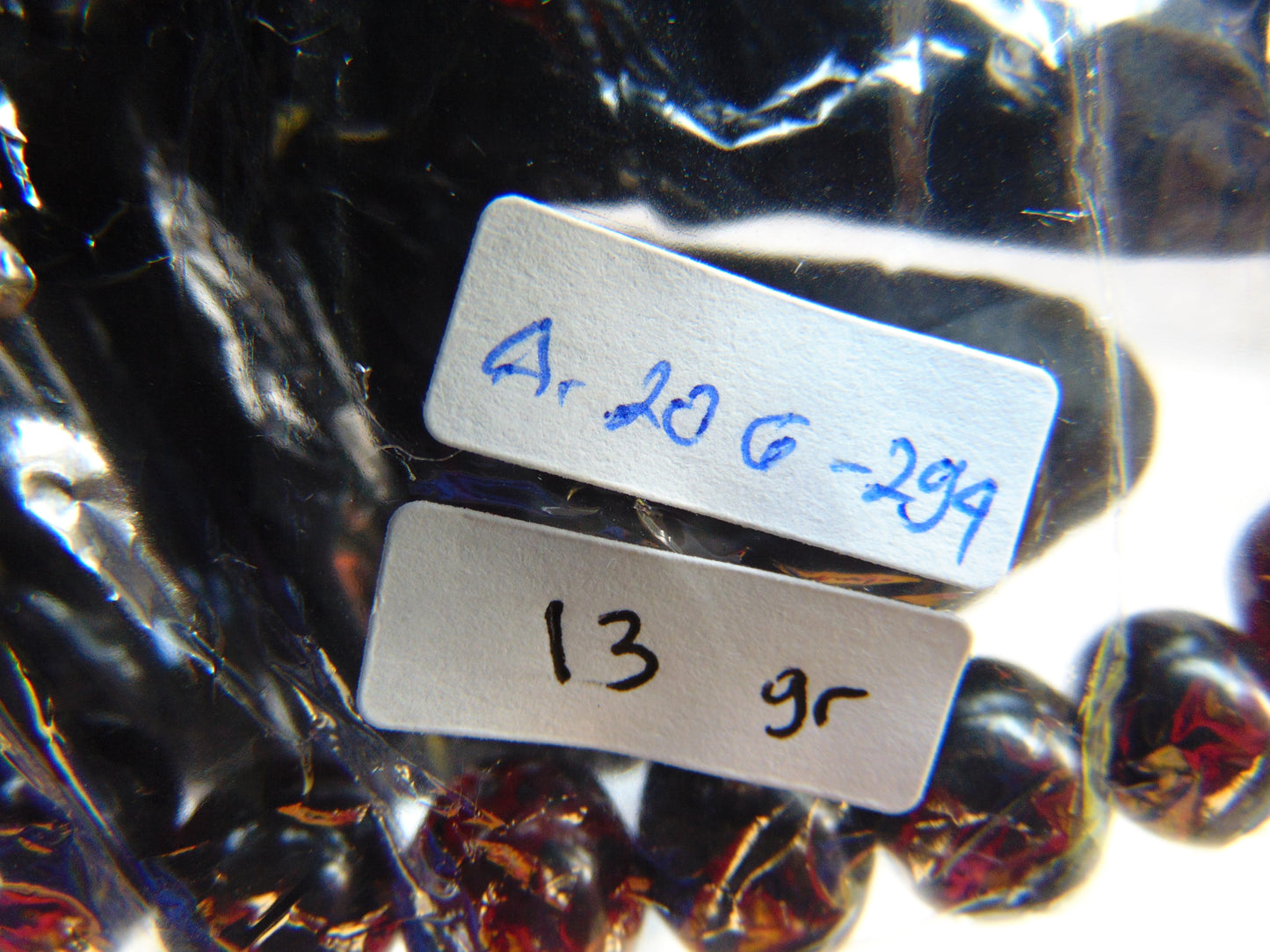 13 Gram Small Beads Bracelet Indonesian Black Amber for Healing A20G294