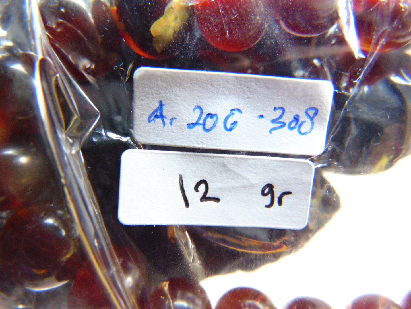 12 Gram Small Beads Bracelet Indonesian Red Amber for Healing A20G308
