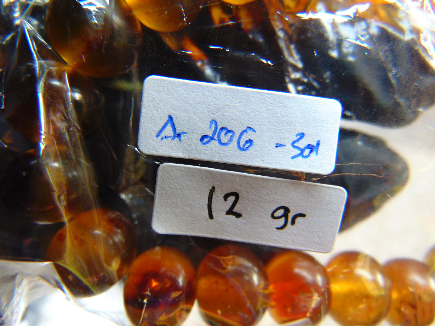 12 Gram Small Beads Bracelet Indonesian Yellow Green Blue Amber for Healing A20G301