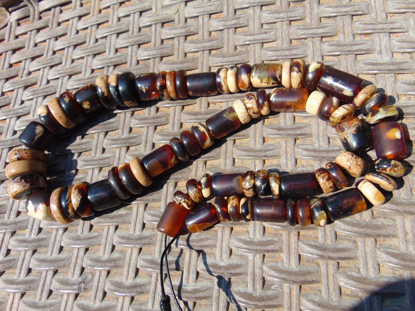 90 gr Beads Combination Necklace Indonesian White Amber for Healing NC52