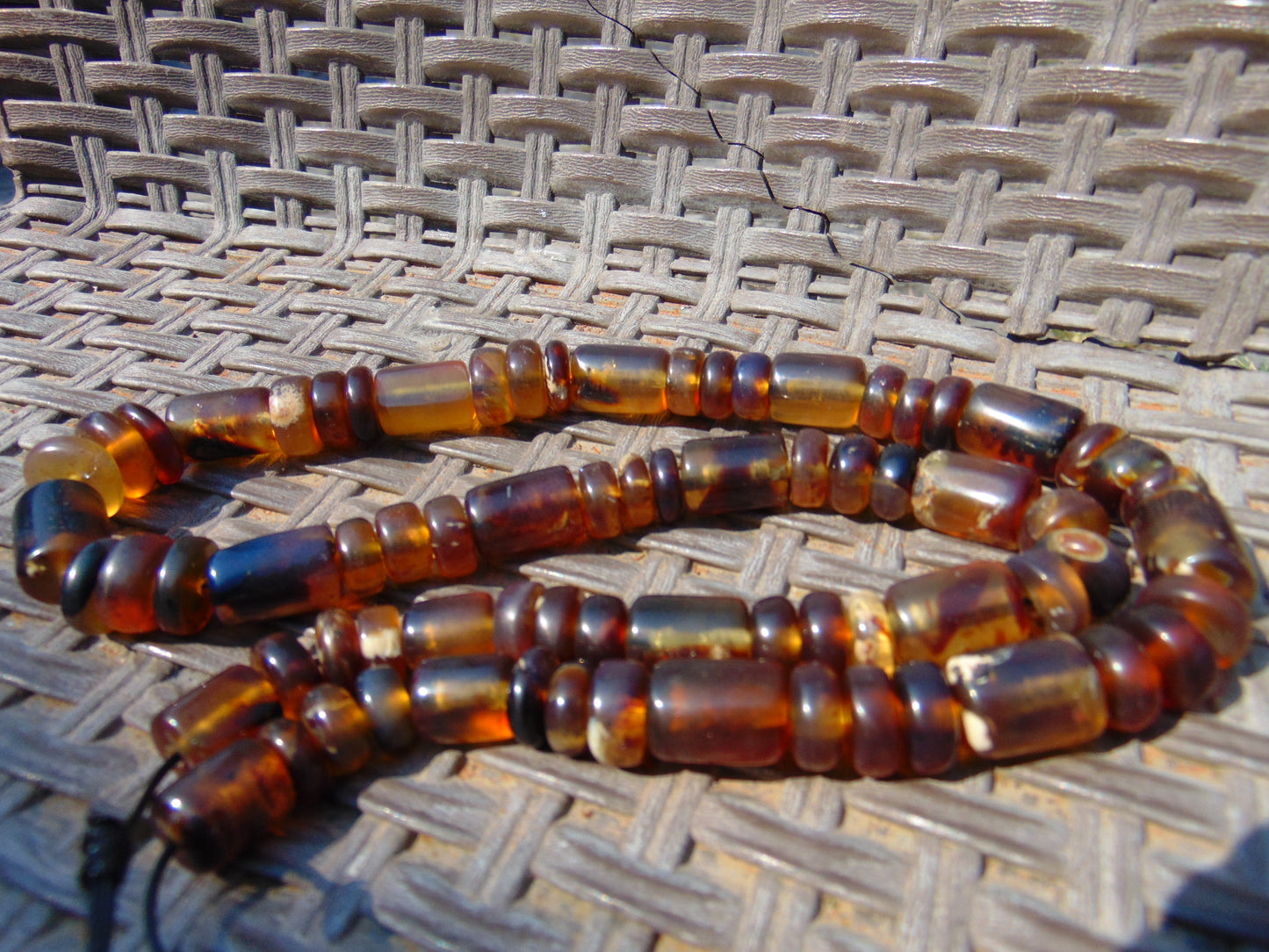 66 gr 73 Beads Combination Necklace Indonesian Sumatra Amber for Healing string 50 cm NC56